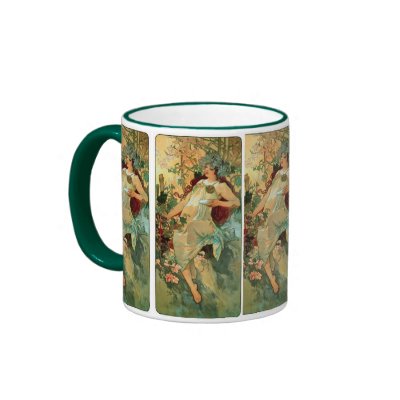 Art Nouveau ~ Autumn by Alphonse Mucha Coffee Mugs by ArtNouveauDaz