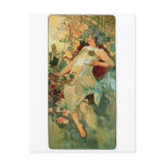 Art Nouveau ~ Autumn by Alphonse Mucha Postcard