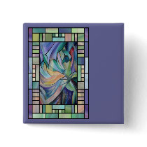 Art Nouveau Belly Dance (Portrait) Pinback Button