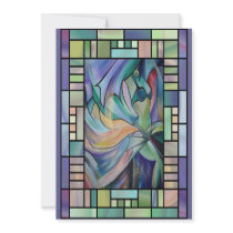 Art Nouveau Belly Dance (Portrait) Personalized Announcement