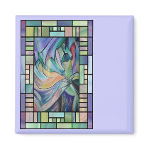 Art Nouveau Belly Dance (Portrait) Fridge Magnet