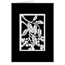 Art Nouveau Berries and Leaves Card