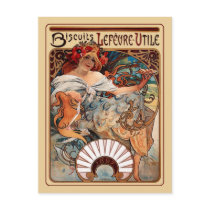 Art Nouveau - Biscuits Lefeure-Utile Postcard