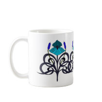 Art Nouveau Blue Iris Mug
