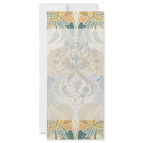 art nouveau bold flora design rack card design