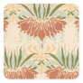 art nouveau bold floral decorative pattern square stickers
