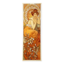 Art Nouveau Bookmark Business Card Template