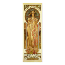 Art Nouveau Bookmark Business Card Template
