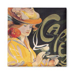 Art Nouveau Café Fridge Magnet
