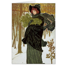 Art Nouveau Christmas Card