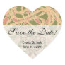 art nouveau crazy swirls heart sticker
