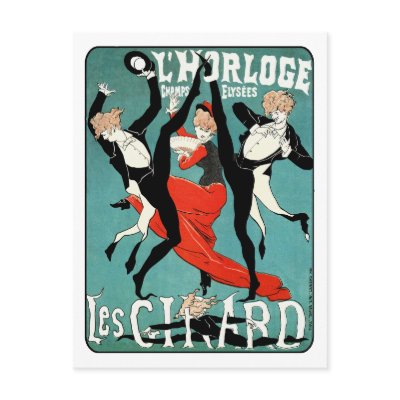 Art Nouveau Dance Image by Jules Cheret Postcard by VintageCabaret