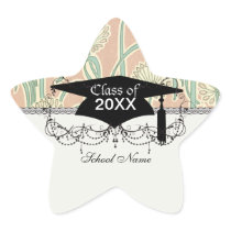 art nouveau dandelions art graduation sticker