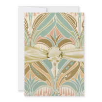 art nouveau decorative bliss pattern custom announcement