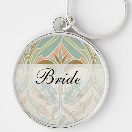 art nouveau decorative bliss pattern keychain