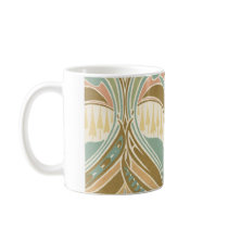 art nouveau decorative bliss pattern coffee mug