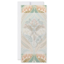 art nouveau decorative bliss pattern rack card template