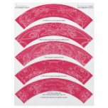Art Nouveau DIY Wedding Cupcake Wrappers Wraps Flyers