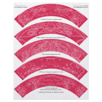 Art Nouveau DIY Wedding Cupcake Wrappers Wraps