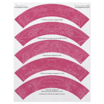 Art Nouveau DIY Wedding Cupcake Wrappers Wraps