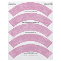 Art Nouveau DIY Wedding Cupcake Wrappers Wraps