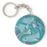 "Art Nouveau- Fishes-Keychain"