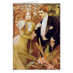 Art Nouveau Flirt Greeting Cards