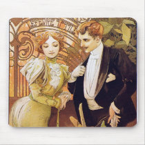 Art Nouveau Flirt Mousepad