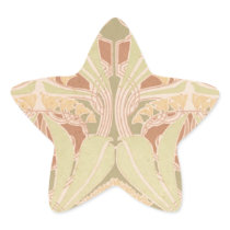 art nouveau floral art stickers