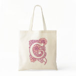 Art Nouveau Floral Monogram C Canvas Bags