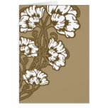 Art Nouveau Flower Heart Tan