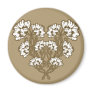 Art Nouveau Flower Heart Tan
