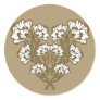 Art Nouveau Flower Heart Tan