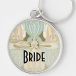 art nouveau flower vintage pattern key chain
