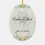 art nouveau flower vintage pattern christmas tree ornaments
