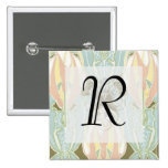 art nouveau flower vintage pattern pin