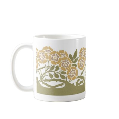 Art Nouveau Flowers - Mug by dchaddad