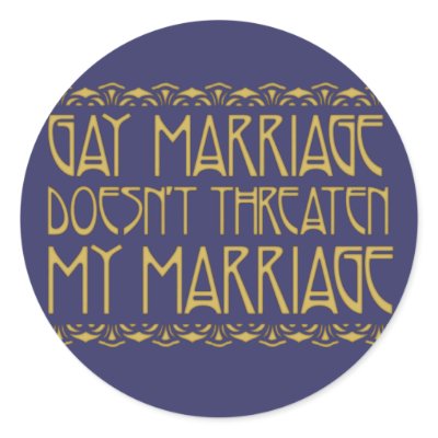 Art Nouveau Gay Marriage Stickers by JaZilla