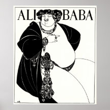 Art Nouveau illustration: Beardsley - Ali Baba Print