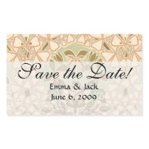 art nouveau intricate floral brown pattern rectangle stickers