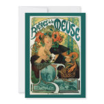 Art Nouveau Invitation by Alphonse (Alfons) Mucha