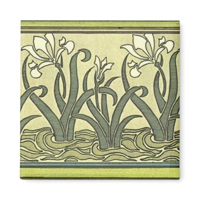 Art Nouveau Irises - Magnet by dchaddad