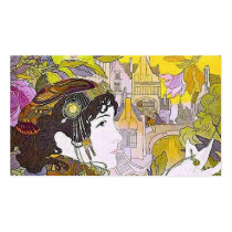 Art Nouveau Lady in a Garden