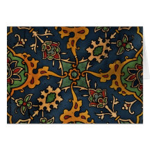 Art Nouveau l'Art Arabic Greeting Card