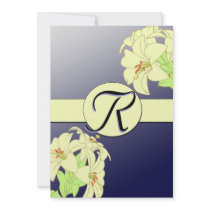 Art Nouveau Lillies Wedding Invitation