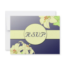 Art Nouveau Lillies Wedding R.S.V.P.