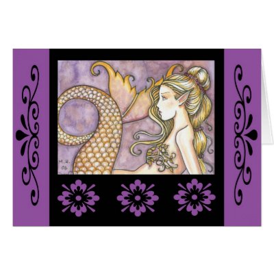 Art Nouveau Mermaid Art Card Molly Harrison by robmolily