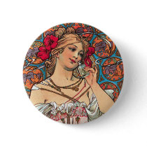 Art Nouveau - Mucha - Perfume Ad Pins