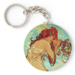 Art Nouveau - Mucha - Summer Key Chain