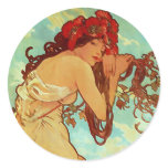 Art Nouveau - Mucha - Summer Sticker